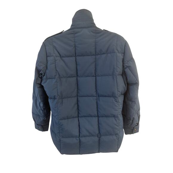 Vtg Eddie Bauer Goose Down Jacket Coat Snaps Puffer Snaps Chambray Blue Shacket - Picture 8 of 14